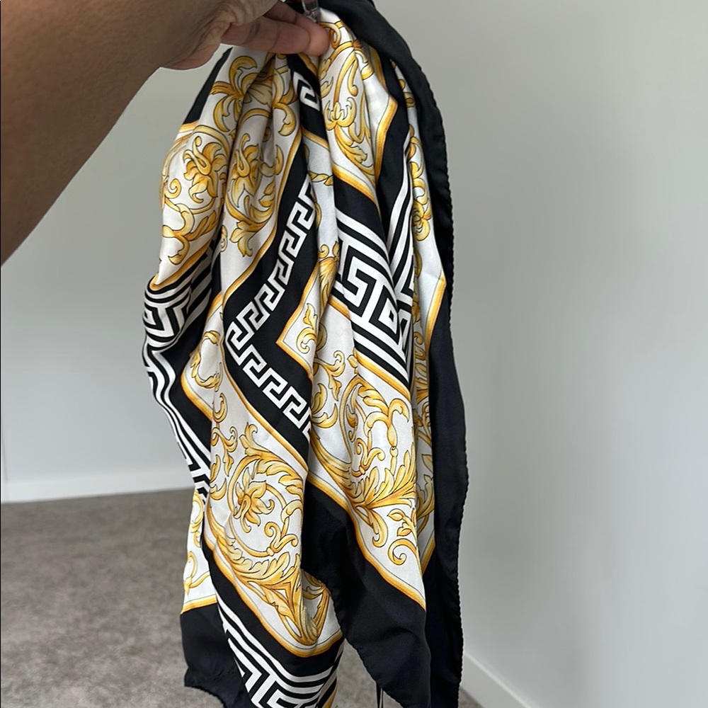 Versace Black and Gold Collection Scarf